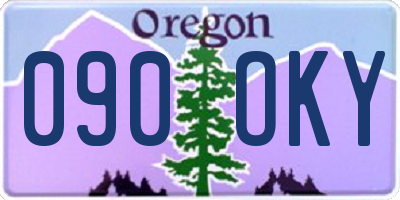 OR license plate 090OKY
