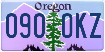 OR license plate 090OKZ