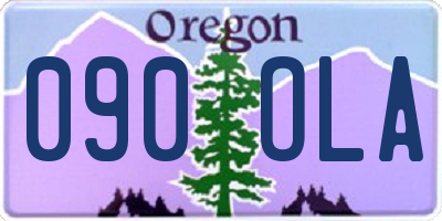 OR license plate 090OLA