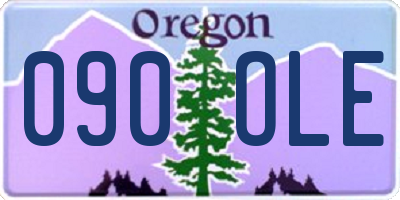 OR license plate 090OLE