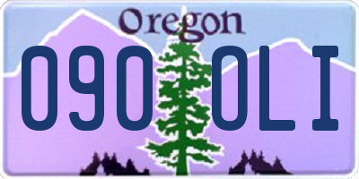 OR license plate 090OLI