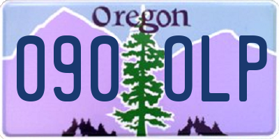 OR license plate 090OLP