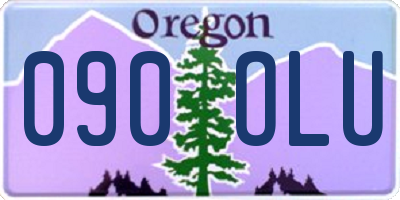 OR license plate 090OLU