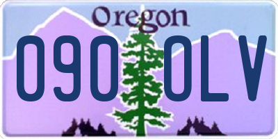OR license plate 090OLV