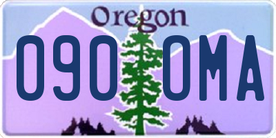 OR license plate 090OMA