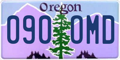 OR license plate 090OMD