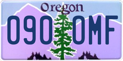 OR license plate 090OMF