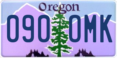 OR license plate 090OMK