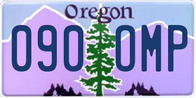 OR license plate 090OMP