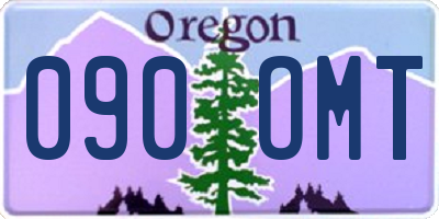 OR license plate 090OMT