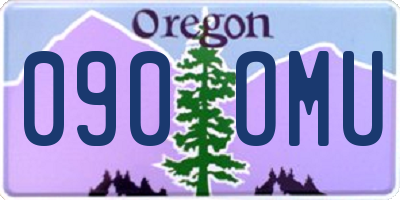 OR license plate 090OMU