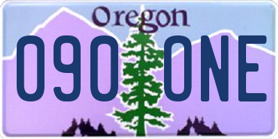 OR license plate 090ONE