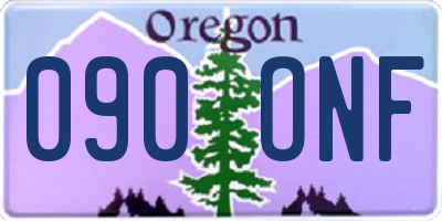 OR license plate 090ONF