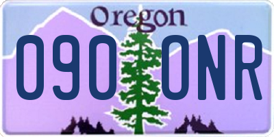 OR license plate 090ONR