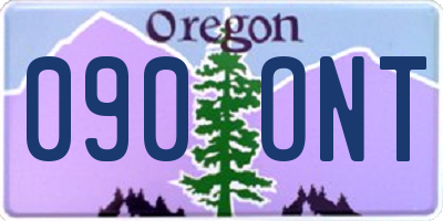 OR license plate 090ONT