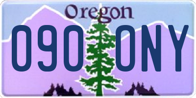 OR license plate 090ONY