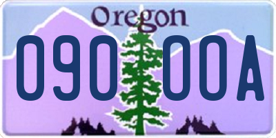 OR license plate 090OOA