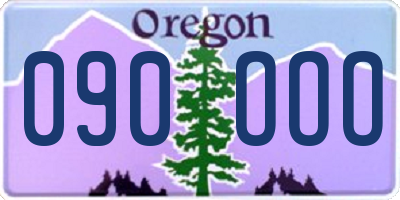 OR license plate 090OOO