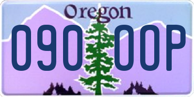 OR license plate 090OOP