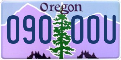 OR license plate 090OOU
