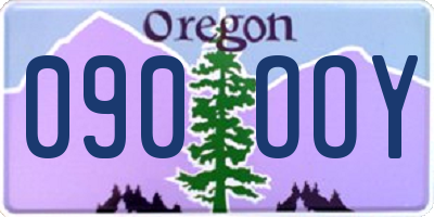 OR license plate 090OOY