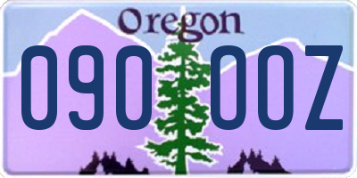 OR license plate 090OOZ