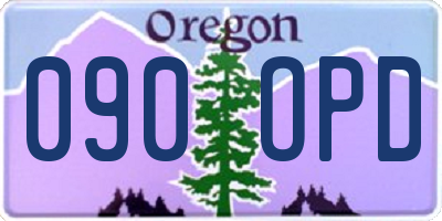 OR license plate 090OPD
