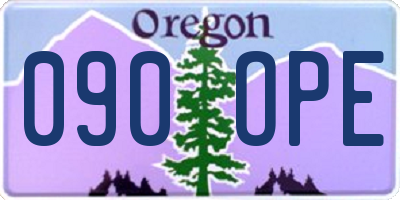 OR license plate 090OPE