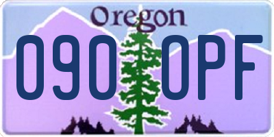 OR license plate 090OPF