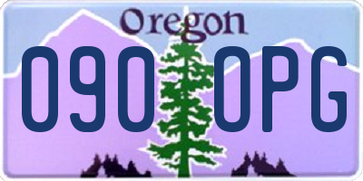 OR license plate 090OPG