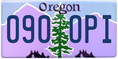 OR license plate 090OPI