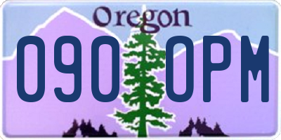 OR license plate 090OPM