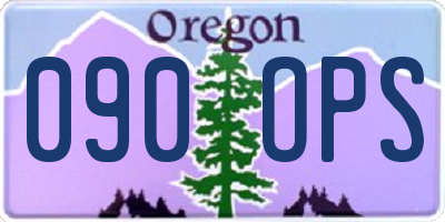 OR license plate 090OPS