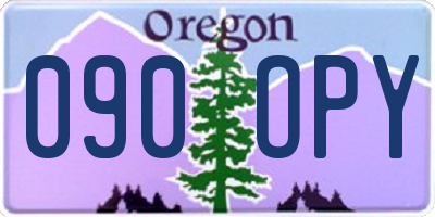 OR license plate 090OPY