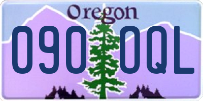 OR license plate 090OQL