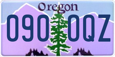 OR license plate 090OQZ