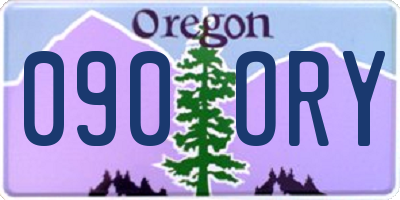 OR license plate 090ORY