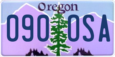 OR license plate 090OSA
