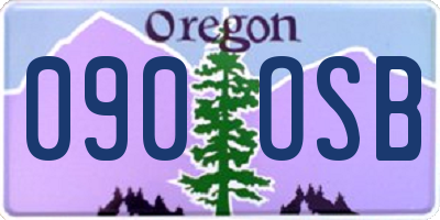 OR license plate 090OSB