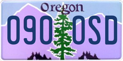OR license plate 090OSD