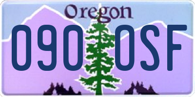 OR license plate 090OSF