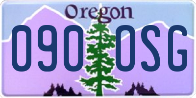 OR license plate 090OSG