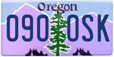 OR license plate 090OSK