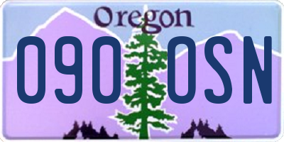 OR license plate 090OSN