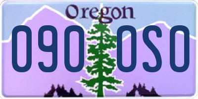 OR license plate 090OSO
