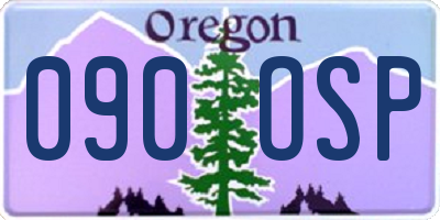 OR license plate 090OSP