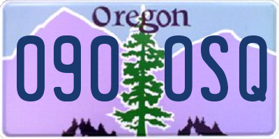 OR license plate 090OSQ