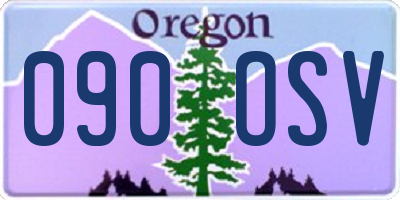 OR license plate 090OSV