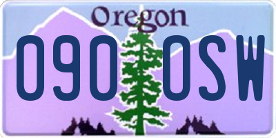 OR license plate 090OSW
