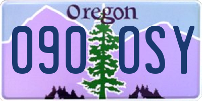 OR license plate 090OSY